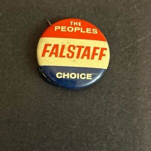Falstaff Vintage Button Pin